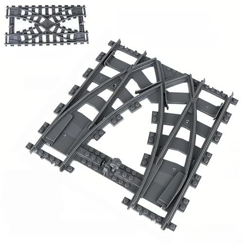 10IN1 (3PCS) Train Bridge Toy Track Accessory for Kids, Classic Railway Track Building Toy with Straight, Curved, Bracket, Cross & Bridge Tracks (Two Way Track - Train BSE 3PCS) - style: TWO-WAY TRACK