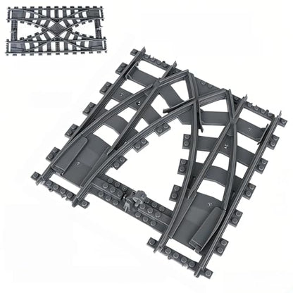10IN1 (3PCS) Train Bridge Toy Track Accessory for Kids, Classic Railway Track Building Toy with Straight, Curved, Bracket, Cross & Bridge Tracks (Two Way Track - Train BSE 3PCS) - style: TWO-WAY TRACK