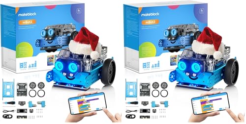 Makeblock mBot2 Coding Robot for Kids, Code Learning Support Scratch & Python Programming, Robotics Kit for Kids Ages 8-14 and up, Building STEM Robot Toys Gifts for Boys Girls (Pack of 2) - size: Set of 1 (Pack of 2)