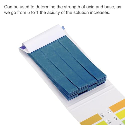 PATIKIL PH Test Strips 0.5-5, 4 Pack 320 Indicator Papers Litmus Tester for Water Food Soil Alkaline Acid Testing - style: PH 0.5-5