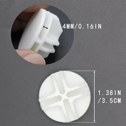 24-Pack White Plastic Wire Cube Grid Connectors for Closet Shelf - color: 24pcs White