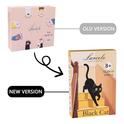 Larcele 999 Pcs Black Cat Pet Micro Building Blocks Toy for Kids 8+ KLJM-05 - style: Black Cat