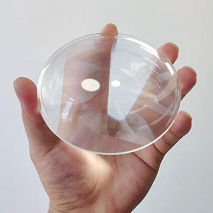 Six Seasons Φ100mm(3.94") Fresnel Lens, 210mm(8.27") Focal Length PMMA, Shatterproof Magnifier for LED Lighting & Optical Education - size: Focal Length 210mm
