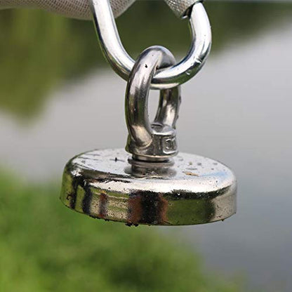 260 lbs High Power Fishing Magnet, Large Magnet Fishing Kit, Super Powerful Magnets with Rare Earth Neodymium for River, Magnetic Fishing Indoor, Outdoor - style: J60-2.36in