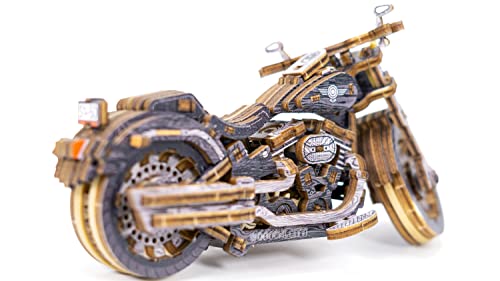 WOODEN.CITY Cruiser V‑Twin LE Mechanical Motorcycle Model Kit, 3D Puzzles for Adults – Motorcycle Puzzle for Adults and Teens; Build a Wooden Bike and Enjoy a Unique Gift - style: Motorcycle