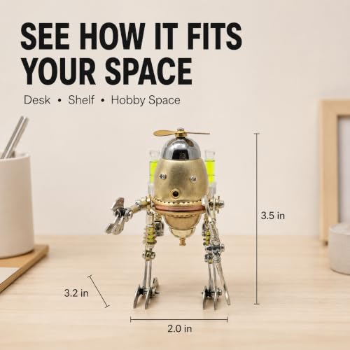 3D Metal Puzzles for Adults, Mechanical Model Kit, DIY Building Desk Decor
