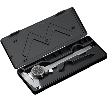 HDLNKAK Dial Caliper Shockproof with Watch 0-6" Range （Black） - color: Black