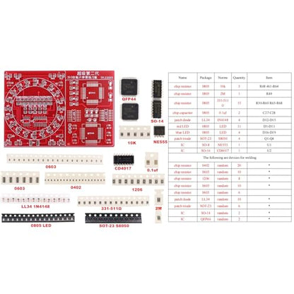 Gikfun DIY SMD SMT Welding Practice Soldering Skill Training Board NE555 CD4017 Water Flowing Led DIY Kit EK1885 - size: 80mm x 60mm