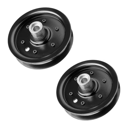 604219 Flat Idler Pulley Compatible with Hustler Dash 34" 42" Raptor 36" 42" 52" 54" Mower Deck, 126123 Idler Pulley Compatible with 939223 938498 938977 933614, Replaces Rotary 15211, 2P - size: 604219_2pc