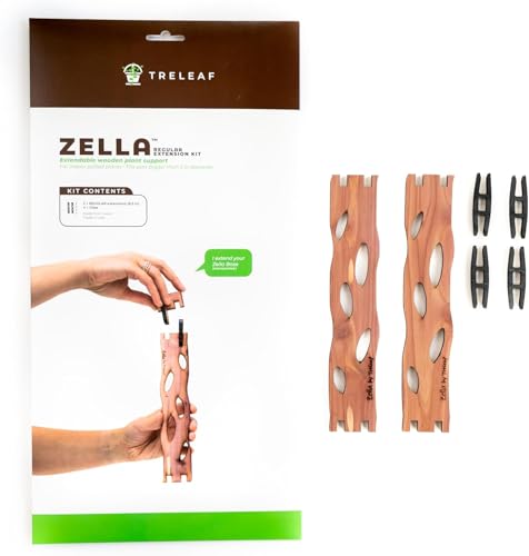 Treleaf Zella Regular Extension Kit (2 Extensions) - Wooden Extendable Plant Trellis for Indoor Climbing Houseplants - Modular Plant Support - size: Regular Extension Kit