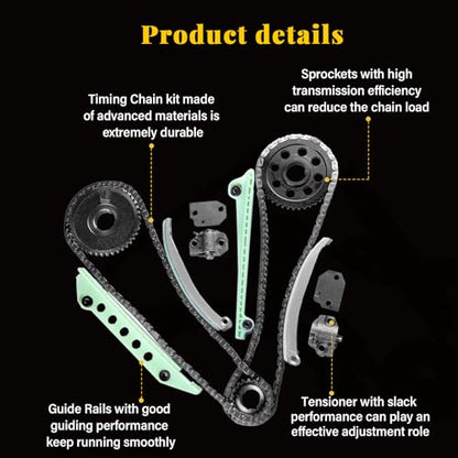 OCPTY 4.6L 8Cyl V8 SOHC Timing Chain Kit 5W7Z6268AA