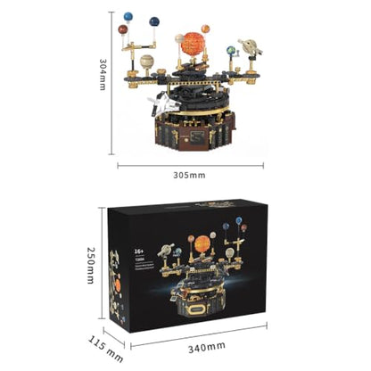 Motorized Solar System Orrery Building Block Set, (1098PCS) - style: Solar System Orrery
