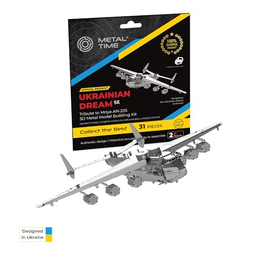 Metal Time Workshop Non-Scale AN-225 MRIYA Airplane Ukraine Dream SE Metal Precision Kit Cargo Aircraft MT001SE