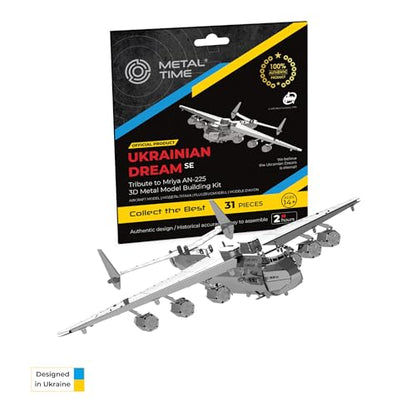 Metal Time Workshop Non-Scale AN-225 MRIYA Airplane Ukraine Dream SE Metal Precision Kit Cargo Aircraft MT001SE