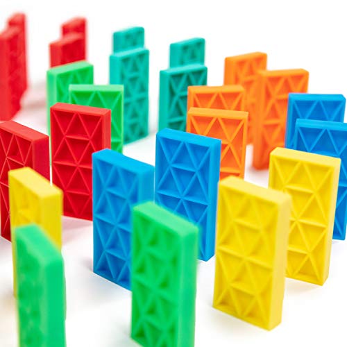 Bulk Dominoes Kinetic Domino Kit | Dominoes Set, STEM STEAM Small Toys, Family Games for Kids, Kids Toys and Games, Building, Toppling, Chain Reaction Sets (118pc) - style: Kinetic Kit 118pc