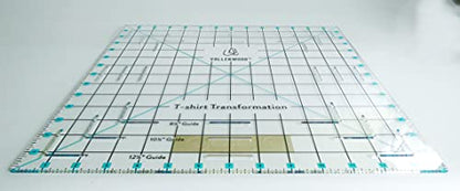 Not Overpriced T-Shirt Alignment Transformation Ruler 14x14inches. Turn Any Old T Shirt Into a Quilt Full of Memories. By Andrea Miani. Tshirt Transfer Centering Tee Shirts Square Quilting Template.
