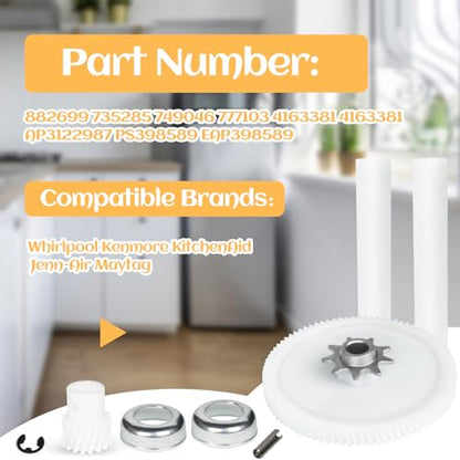 New Upgrade 882699 Drive Gear Kit, Trash Compactor Drive Gear Kit