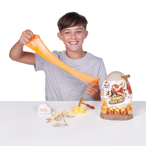 Robo Alive Fossil Find Amber Adventure (Stegosaurus) by ZURU, Surprise Unboxing and Dinosaur Toy for Boys - color: Stegosaurus