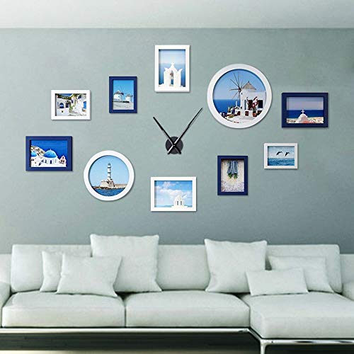 Lafocuse Silent 24 Inch DIY Wall Clock with Large Clock Hands and Motor Kit, DIY 12888 Clock Movement Mechanism Replacement with 12 Inch Long Minute Hands for Living Room - color: Black