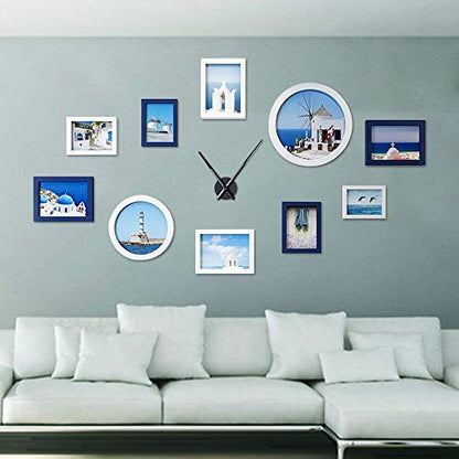 Lafocuse Silent 24 Inch DIY Wall Clock with Large Clock Hands and Motor Kit, DIY 12888 Clock Movement Mechanism Replacement with 12 Inch Long Minute Hands for Living Room - color: Black