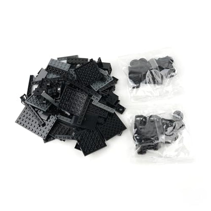 MOC City Creative Building Set – Train Base Wheels, Low-Loader Truck & Railway Tracks DIY Kit (Compatible with Technical Parts 92339, 92088, 4025) (1PCS Low-Loader Truck) - style: 1PCS Low-Loader Truck
