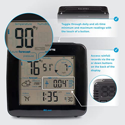 AcuRite Iris (01122M) Weather Station with Wireless Mini Display - color: Monochrome Screen
