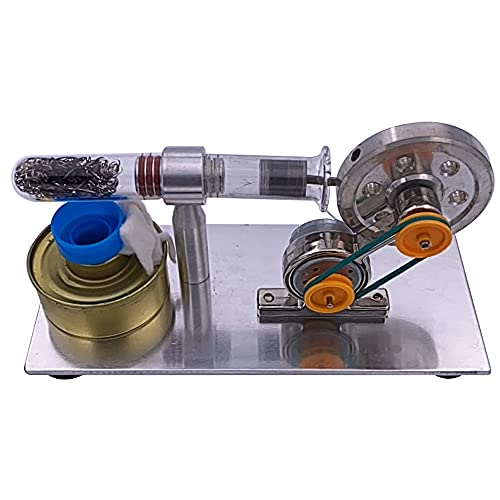 Single Cylinder Sterling Engine Model, Motor Steam Heat Education Physics Science Experiment Model Steam Power Lab Teaching Tool