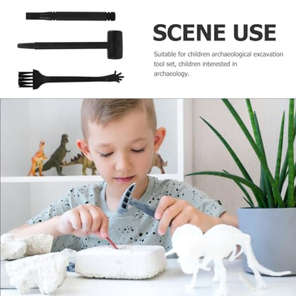 Kisangel 10 Sets Dino Digging Kit, Kids Hammer Chisel and Brush Set for Gem
