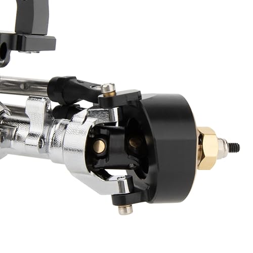 MEUS Racing Isokinetic 3-Section CVD Front and Rear Axles Maximum Steering Angle 52° Wider +5MM for Axial SCX24 Deadbolt C10 JLU Gladiator Bronco 1/24 RC Crawler Upgrade Parts (Electroplated Silver) - color: Silver