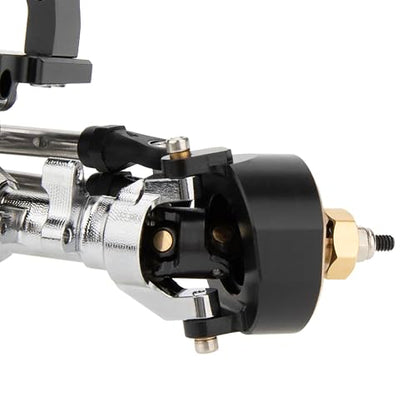MEUS Racing Isokinetic 3-Section CVD Front and Rear Axles Maximum Steering Angle 52° Wider +5MM for Axial SCX24 Deadbolt C10 JLU Gladiator Bronco 1/24 RC Crawler Upgrade Parts (Electroplated Silver) - color: Silver