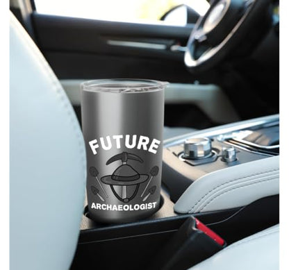 Cool Archaeology For Men Women Kids Archaeologist Students Stainless Steel Insulated Tumbler - color: Brushed Steel