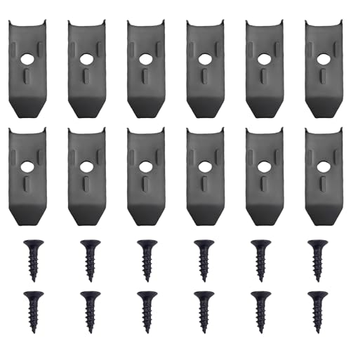 12 Sets Table Leaf Levelers & Locks with Sliding Aligner Bars, Heavy Duty Table Extension Hardware for Dining Tables, Desks, Buffets & Cabinets, Metal Horizontal Buckle Latches Connectors (Black) - color: Black