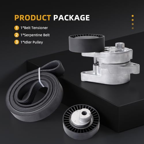 Serpentine Belt Tensioner Idler Pulley Kit #38201 38069 90K-38201 - size: 1999-2006 for 325i/X5/525i