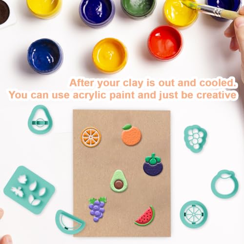 beinkmake 17Pcs Fruit Polymer Clay Cutters Pineapple Clay Earrings Cutters - style: Fruit