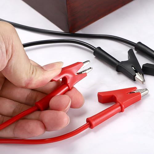 Sumnacon 2 Pcs Dual Ended Crocodile Alligator Clips with Wires,6.6 ft/2m - size: 2 m