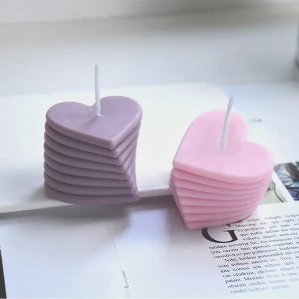 Candle Molds - Silicone Mold for Candles Making, DIY 3D Moulds for Soy Wax, Beeswax, Scented Candle, Valentine's Day Gifts (Rotating Love) - color: Rotating Love