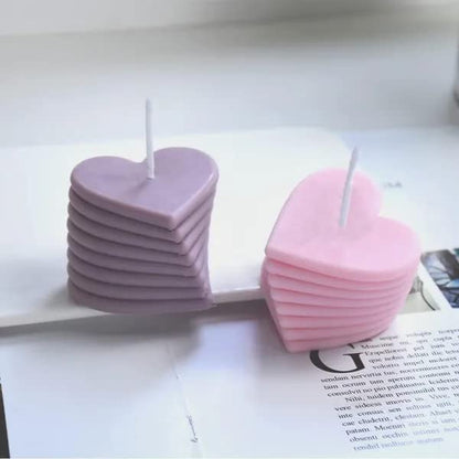 Candle Molds - Silicone Mold for Candles Making, DIY 3D Moulds for Soy Wax, Beeswax, Scented Candle, Valentine's Day Gifts (Rotating Love) - color: Rotating Love