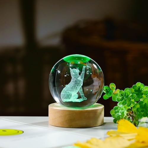 3D Cat Crystals Ball - Glass Cat Figurines & Decor for Room, Birthday or Keepsake - style: Cat