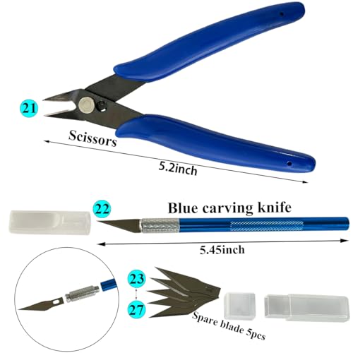 32 Pcs Professional Model DIY Tool Kit, Modeler Basic Craft Tools Set