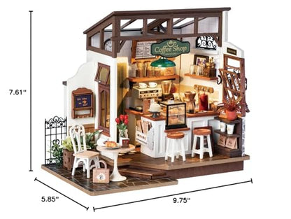 Rowood DIY Miniature House Kits for Adults-NO.17 Cafe - style: NO.17 Café
