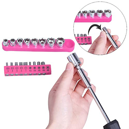 CARTMAN 148-Piece Automotive And Household Tool Set, Pink Repair Kit Case - color: Pink
