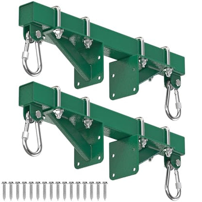SELEWARE Glider Swing Brackets, Heavy Duty Swing Set Hardware 1 Pack - color: Green Swing Brackets, 2 Pack