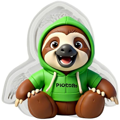 Cute Sloth Silicone Molds Animal Sloth Polymer Clay Mold - color: Style M