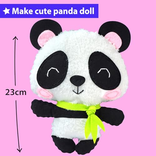 KRAFUN Panda Sewing Kit for Kids Ages 8-12 - No Scissors No Glue - color: Panda