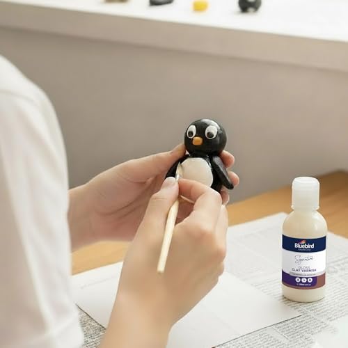 Bluebird Signature Air Dry Clay Glaze - Air Dry and Polymer Clay Varnish, Prevents Cracking and Scratches (8.5 Fl Oz) - size: 8.5 Fl Oz