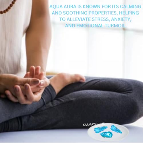 Crystals, Rocks, Jade, Crystals and Healing Stones, Witchcraft Supplies, Healing Crystals, Stones, Healing Stones, Rock Collection, Agate, Raw Stones (Aqua Aura Quartz, 2 Pcs) - color: Aqua Aura Quartz
