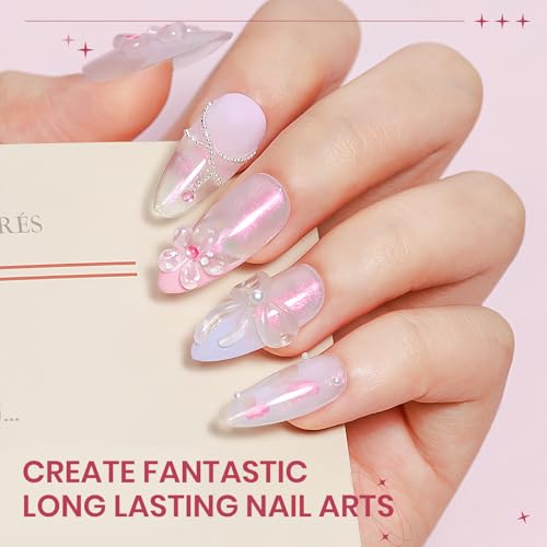 Nail Extension Gel Solid Builder Gel for Nails 3D Sculpture Gel - color: Clear&Pink Aurora