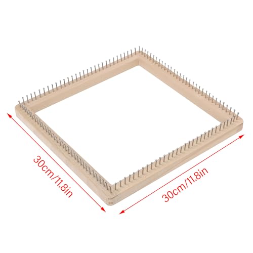 FOSA Wooden Knitting, Hand Craft, Knitting Board Tool, for DIY Weaving Beginners Adults and Children (30 * 30cm) - size: 30*30cm