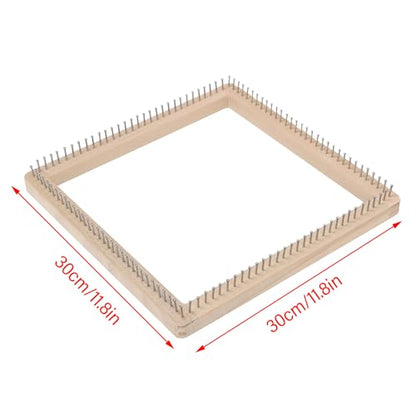 FOSA Wooden Knitting, Hand Craft, Knitting Board Tool, for DIY Weaving Beginners Adults and Children (30 * 30cm) - size: 30*30cm
