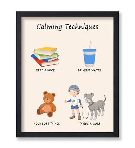 Poster Master Calming Techniques Poster - Calm Strategies Print - Educational Art - Learning Materials Art - Gift for Students & Teachers - Decor for Classroom or Playroom - 8x10 UNFRAMED Wall Art - color: Style-16, size: 8"L x 10"W